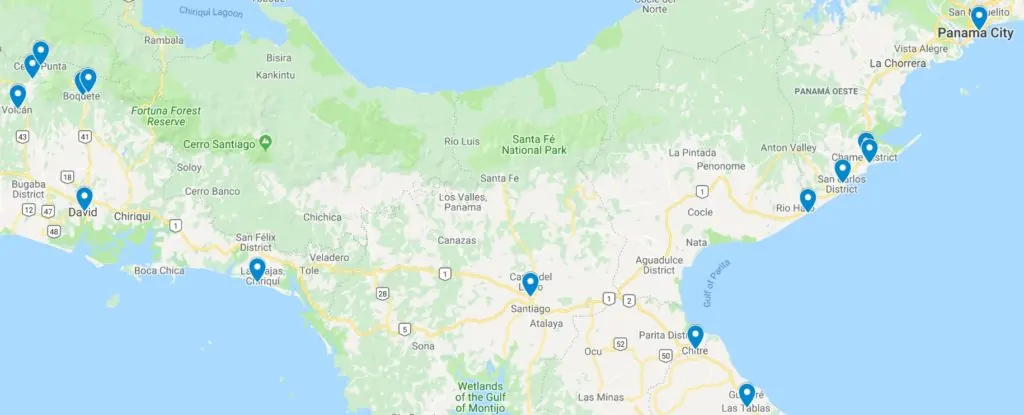 Panama Relocation Tours Map