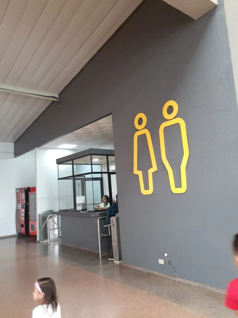 public bathroom at bus station in panama