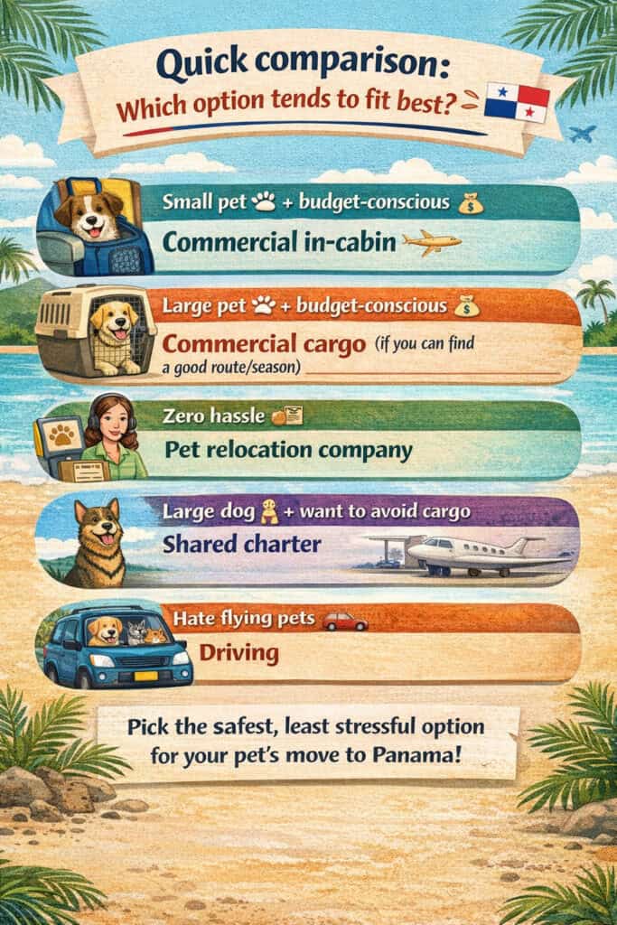 six ways to bring pets to panama